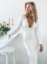 Gorgeous long sleeved bridal dress