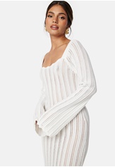 BUBBLEROOM Boat Neck Structure Knitted Dress