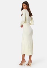BUBBLEROOM Knitted Rouched Midi Dress