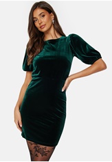 irse-velvet-short-dress-dark-green