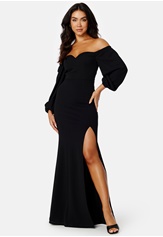 oprah-off-shoulder-gown-black