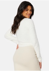 BUBBLEROOM Rachell fluffy knitted wrap top