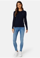 GANT Stretch Cotton Cable C-Neck - Bubbleroom