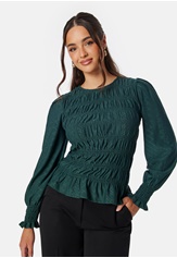 long-sleeve-smock-top-dark-green