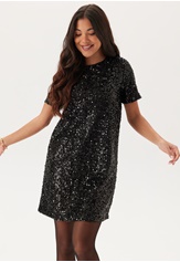 pcserena-sequin-ss-o-neck-dres-black-black-sequins