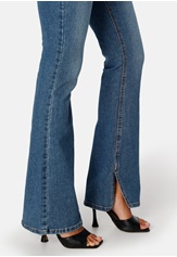 Pieces Peggy HW Flared Slit Jeans