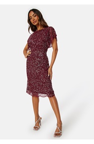 AngelEye Scallop Sequin Midi Dress