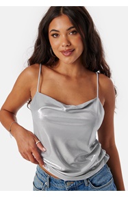 BUBBLEROOM Foil Strap Top