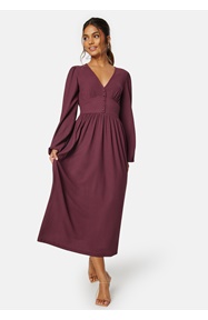 BUBBLEROOM Structure Button Midi Dress