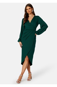 Bubbleroom Occasion Wrap Stretchy Midi Dress