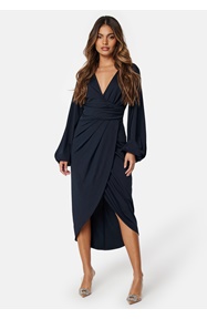 Bubbleroom Occasion Wrap Stretchy Midi Dress