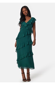 Bubbleroom Occasion Frill Chiffon Midi Dress