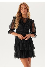 Bubbleroom Occasion Lace Frill Puff Sleeve Dress