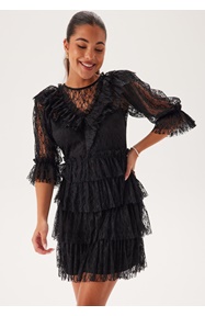 Bubbleroom Occasion Lace Frill Puff Sleeve Dress