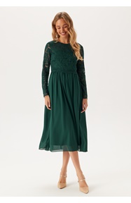 Bubbleroom Occasion Lace Long Sleeve Midi Dress