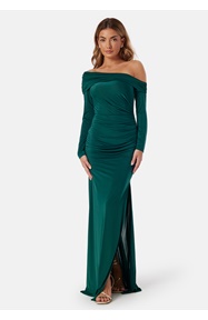 Bubbleroom Occasion Asymmetric Off Shoulder Soft Gown