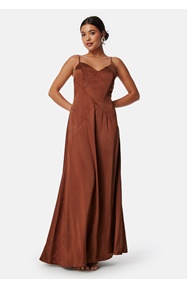 Bubbleroom Occasion Satin Strap Gown