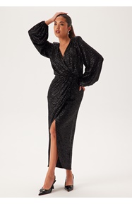 Bubbleroom Occasion Sequin Wrap Gown