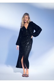 Bubbleroom Occasion Sequin Wrap Gown