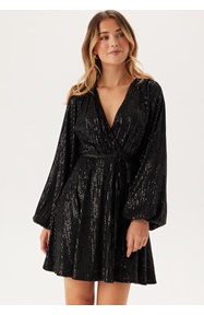 Bubbleroom Occasion Sequin Balloon Sleeve Dress