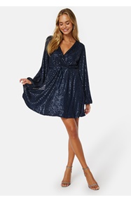 Bubbleroom Occasion Sequin Balloon Sleeve Dress