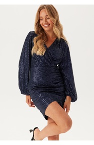 Bubbleroom Occasion Sequin Wrap Dress