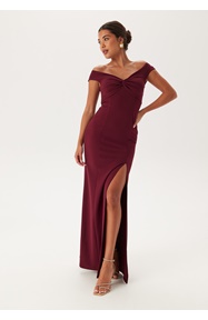 Bubbleroom Occasion Twist Off Shoulder Gown