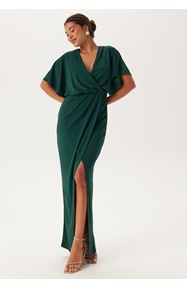 Bubbleroom Occasion Wrap Slit Maxi Dress