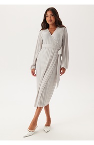 BUBBLEROOM  Pleated Wrap Dress