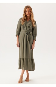 BUBBLEROOM Puff Sleeve Structured Dress 