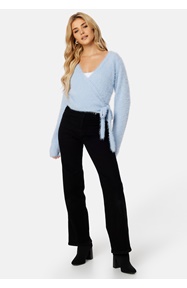 BUBBLEROOM Rachell fluffy knitted wrap top