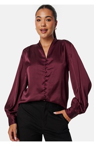 BUBBLEROOM Button Satin Blouse