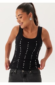 BUBBLEROOM Rhinestone Rib Top