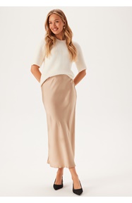 BUBBLEROOM Satin Midi Skirt