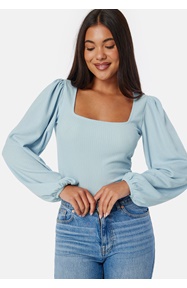 BUBBLEROOM Square Neck Balloon Sleeve Top