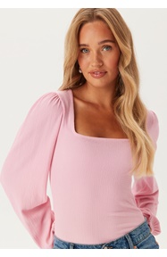 BUBBLEROOM Square Neck Balloon Sleeve Top