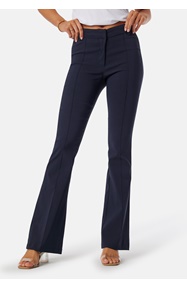 BUBBLEROOM Mid Waist Stretchy Flared Trousers