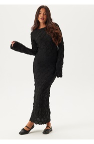 BUBBLEROOM Structure Long Sleeve Midi Dress