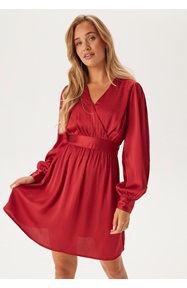 BUBBLEROOM Wrap L/S Structured Dress