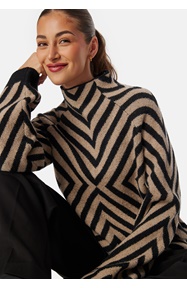 BUBBLEROOM Funnel Neck Knitted Sweater