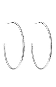 BY JOLIMA Celine Crystal Hoops 50 mm