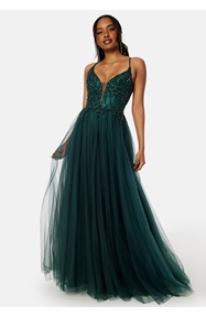 Christian Koehlert Tulle Back Lacing Evening Dress