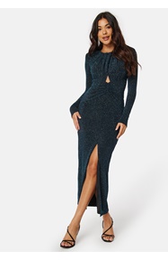 FOREVER NEW Shayna Ruched Front Long Sleeve Midi Dress