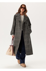 GANT Large Checked Wool Trench Coat