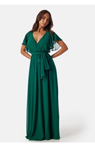 Goddiva Flutter Chiffon Maxi Dress