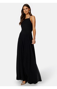 Goddiva High Neck Chiffon Maxi Dress