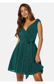 Goddiva Lurex Skater Dress