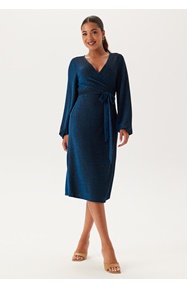 Happy Holly Sparkling Midi Wrap Dress