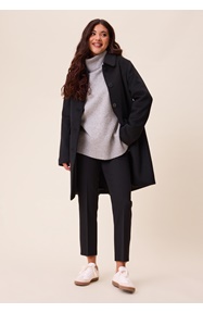 Happy Holly Straight Wool Blend Coat