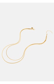 BY JOLIMA Karen Double Chain Necklace